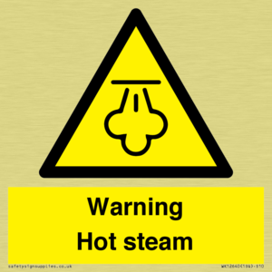 Warning Hot steam
